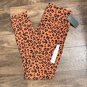 Wild Fable Orange Leopard Print Kids Leggings